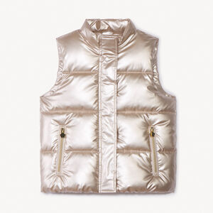 Doudoune sans manches matelassée effet satiné pour fille 