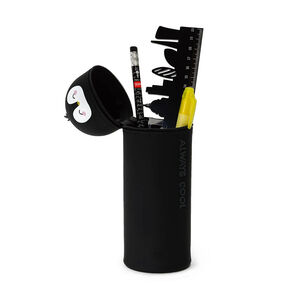 Trousse 2 en 1 en silicone Kawaii Pingouin 