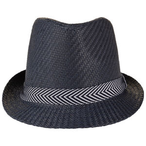 Borsalino tressé avec galon tissé pour bébé garçon 