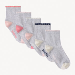 Lot de 5 paires de chaussettes avec détails colorés pour fille 