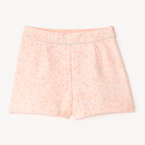 Short en jacquard motifs fleuris pour fille 