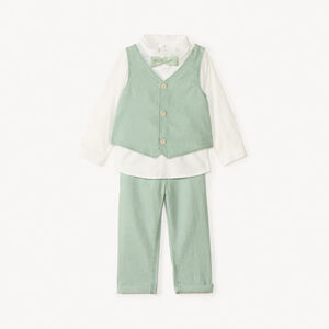 Ensemble 3 pièces avec nœud papillon pour bébé garçon 