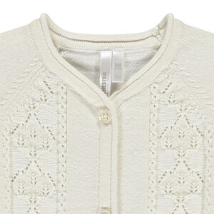 Gilet en tricot ajouré pour bébé fille 