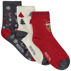 Lot de 3 paires de chaussettes normales de Noël pour garçon 