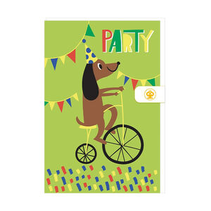 Carte d'anniversaire avec enveloppe Chien 