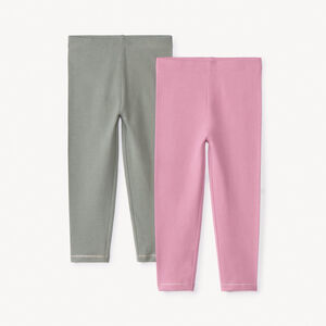 Lot de 2 caleçons longs unis pour bébé fille 