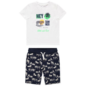 Ensemble avec t-shirt print esprit jungle et bermuda print tigres 