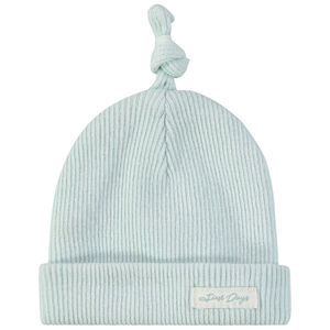 Bonnet de naissance côtelé effet noué pour bébé 