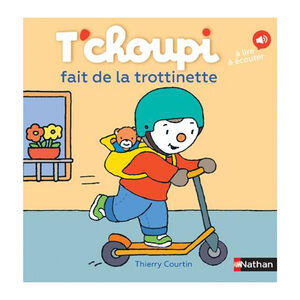 Livre T'Choupi fait de la trottinette  