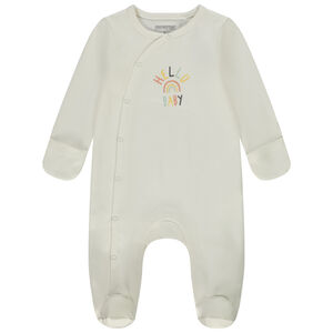 Dors-bien en jersey avec moufles retroussables pour bébé 