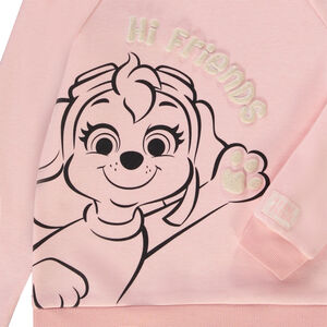 Sweat avec puff print pailleté Stella Pat'Patrouille pour fille 