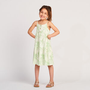 Robe sans manches imprimé palmiers pour fille 