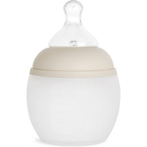 Biberon silicone 150 ml tétine débit lent Sand Main Biberon silicone 150 ml tétine débit lent Sand