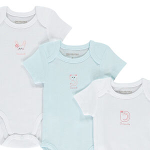 Lot de 7 bodies manches courtes Semaine pour bébé fille 