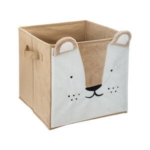 Boite de rangement en velours Lion - Jaune  