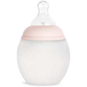 Biberon silicone 150 ml tétine débit lent Nude Main Biberon silicone 150 ml tétine débit lent Nude