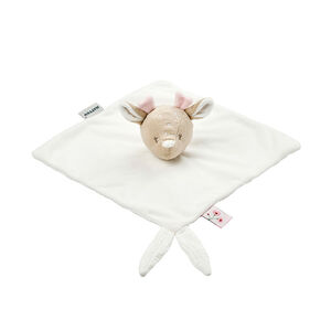 Doudou biche - Fanfan - velours blanc cassé - 27x27 cm  