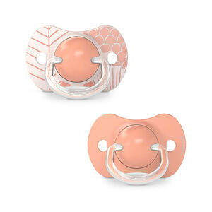 Lot de 2 sucettes silicone SX Pro 18M+ dreams pink Main Lot de 2 sucettes silicone SX Pro 18M+ dreams pink