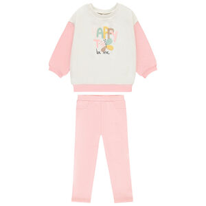 Ensemble jogging oversize effet color block pour bébé fille 