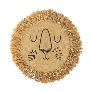 Tapis ludique en jute Ø 90 cm Lion 