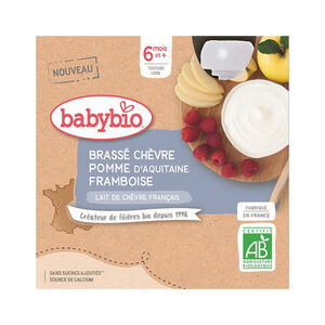 Brassé chèvre, pomme et framboise 4x85g 