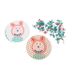 Jeu d'adresse mosaïque colorée en bois  