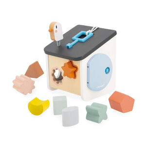 Jeu de forme compacte maison à oiseau en bois  