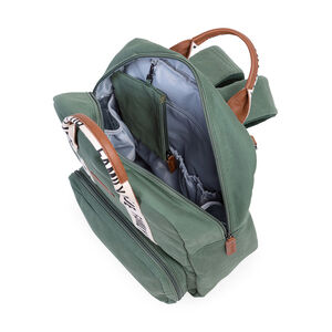 Sac à dos signature + pochette + matelas à langer Family Club vert 