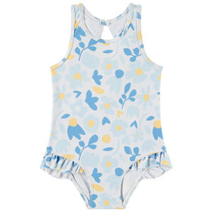 Maillot de bain 1 pièce imprimé floral et dos nu pour bébé fille 