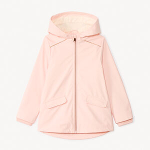 Parka gomme uni à capuche pour fille 