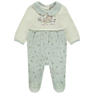 Dors-bien en velours fantaisie effet 2 en 1 pour bébé fille 