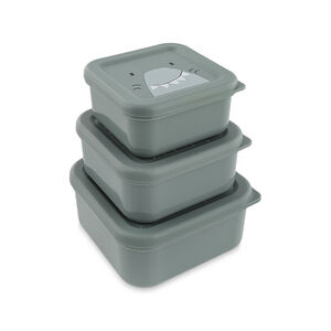 Lot de 3 lunchbox gigognes Mr. Shark gris 