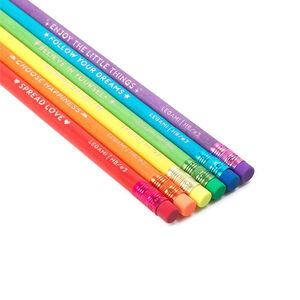 Set de 6 crayons à papier HB en papier recyclé Rainbow 
