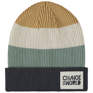 Bonnet en tricot côtelé effet color block pour garçon 