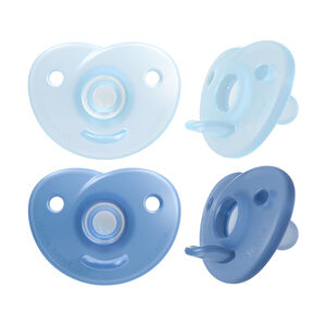 Lot de 2 sucettes silicone 0-6M Soothie bleu 