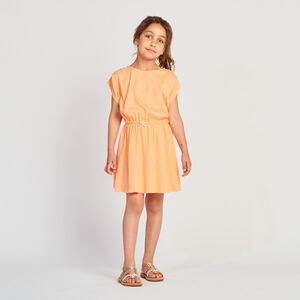 Robe manches courtes imprimée effet froissé pour fille 