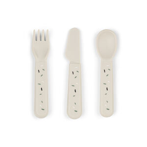 Set de 3 couverts Foodie Confetti sable 