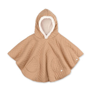 Poncho de voyage 9-36M matelassé et doublé beige 