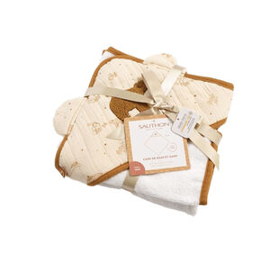 Set de bain avec cape et gant de toilette Orsino 