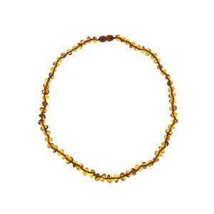 Collier d'ambre pour adulte à vis cognac 