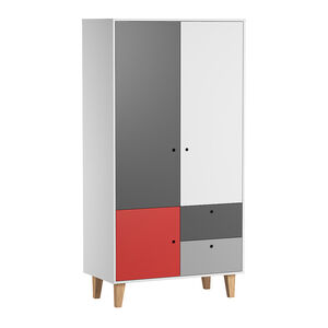 Armoire 2 portes Concept - Rouge 