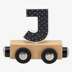 Lettre "J" en bois pour train coloré 