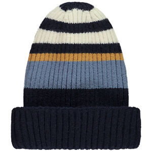 Bonnet rayé en tricot côtelé pour garçon 