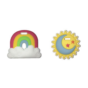 Set de 2 mini jouets de dentition Arc-en-ciel + Soleil 