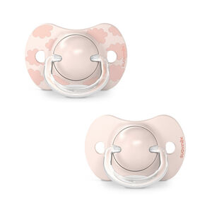 Lot de 2 sucettes silicone SX Pro 0-6M Dreams pink Main Lot de 2 sucettes silicone SX Pro 0-6M Dreams pink