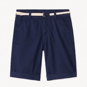 Bermuda ceinturé en twill pour garçon 