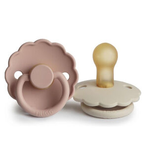 Sucette caoutchouc naturel 0/6M - Blush/Cream 2 pièces 