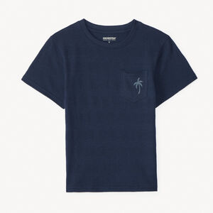 T-shirt en maille fantaisie printé palmier pour garçon 