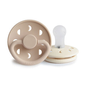 Lot de 2 sucettes silicone T2 Moon croissant/cream 