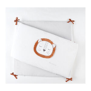 Tour de lit en veloudoux gris - Babou 